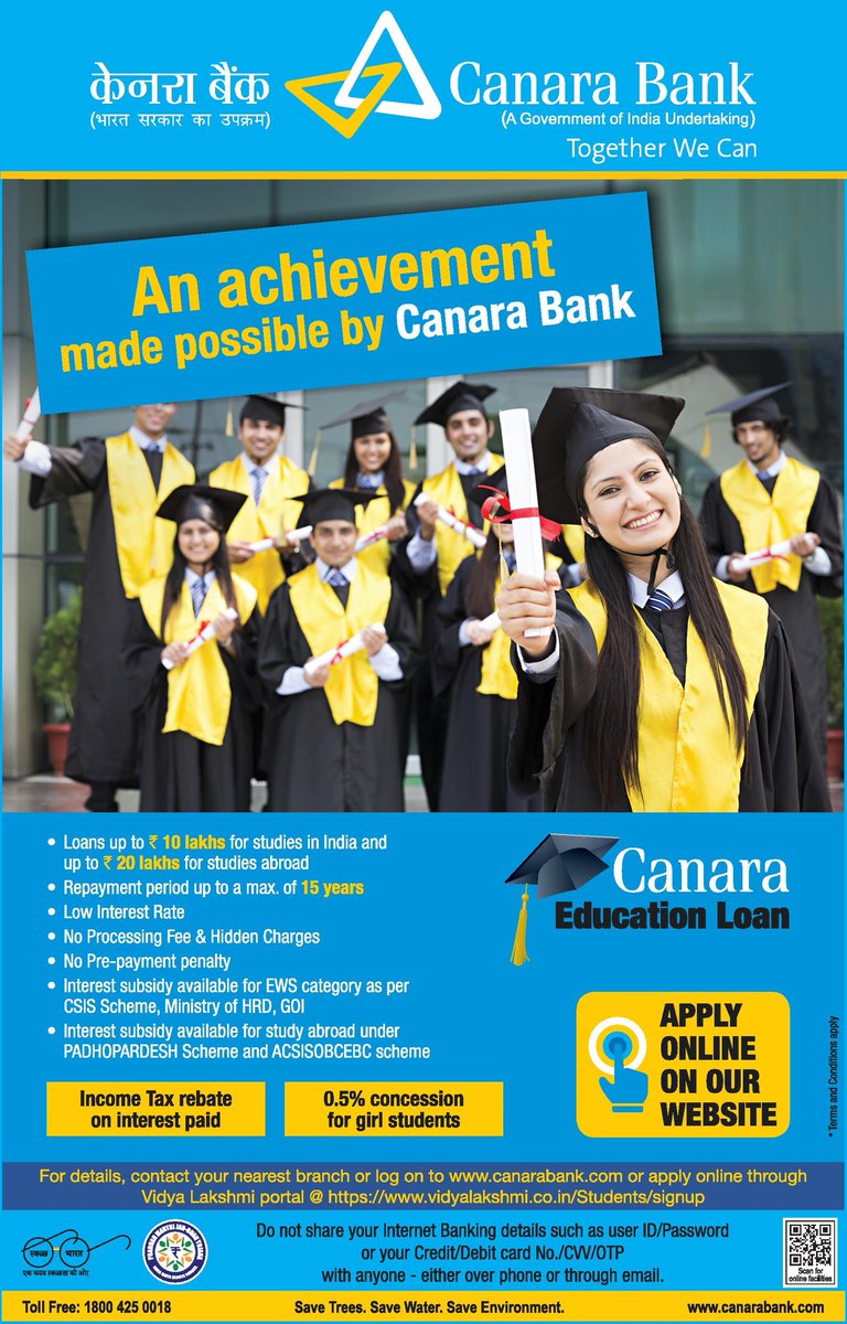 How To Get Collateral Free Abroad Education Loan From Canara Bank